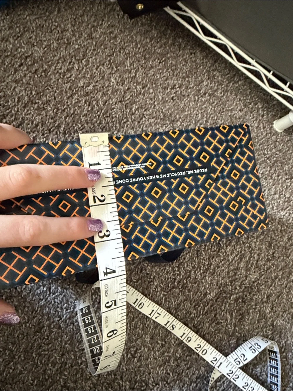 Tory Burch Navy Logo gift bag